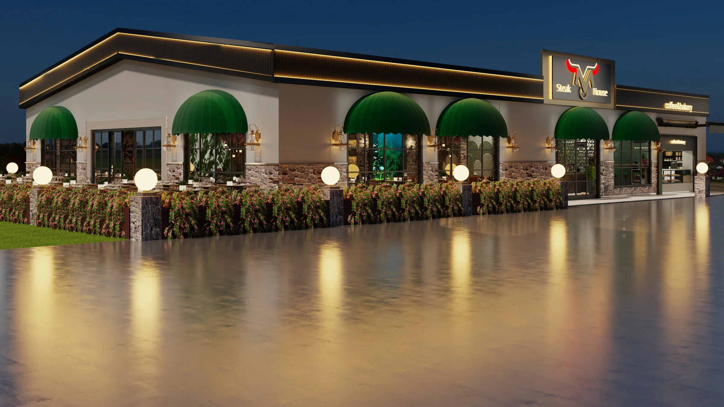 M Steak House · Proje görselleştirmesi 8